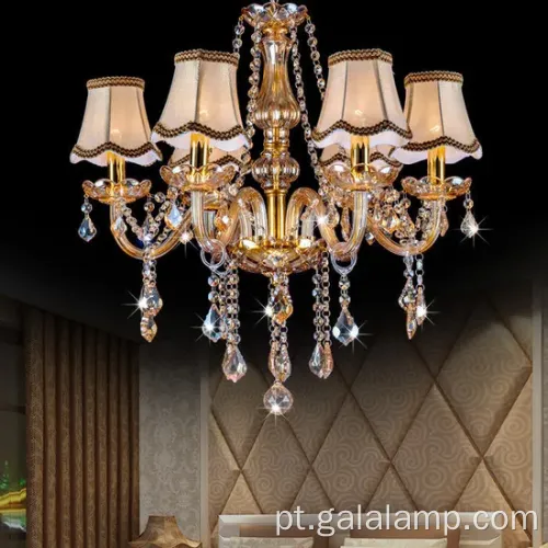 Lustre de cristal de cabeceira transparente elegante